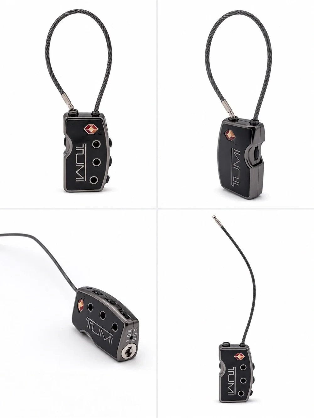 TUMI TSA Approved 3-Digit Combination Luggage Lock Resettable Cable Lock